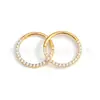 F136 Titânio Lateral Conjunto Anel Fechado Diamante Anel Fechado Brincos Anel Labial Anel Nasal G23 Liga de Titânio Piercing Joias Brincos