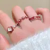 Anillo de Cuervo Espina Oscura Transfronterizo Europeo y Americano Personalidad Nicho Femenino Anillo Cruzado de Amor Anillo Abierto Accesorios