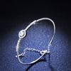 Pulsera de Plata 925 Pulsera de Moissanita Pulsera de Moissanita de Lujo con Bolsa Redonda para Mujer Venta Directa de Fábrica Transmisión en Vivo Douyin Direct