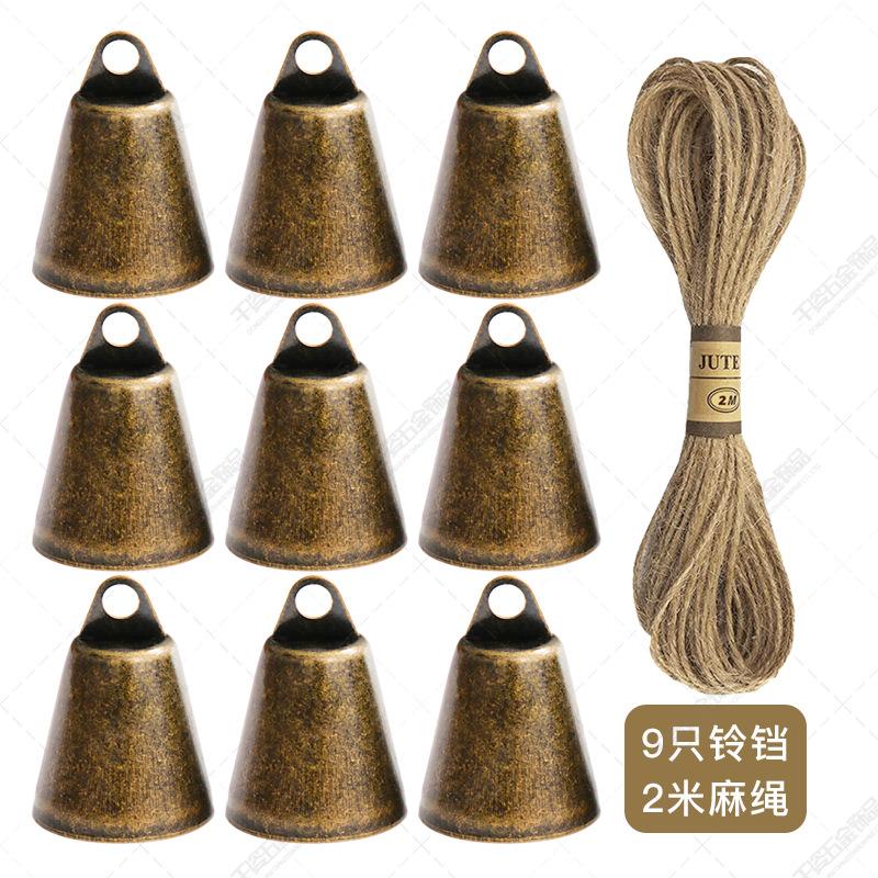 青古铜圆锥铃铛+麻绳03