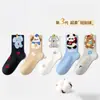 Calcetines para Niños Primavera Otoño Invierno Calcetines de Algodón Absorbentes de Sudor Niños Medianos y Grandes Niños Bebés Animales de Dibujos Animados Versátiles Adolescentes Calcetines de Media Pantorrilla