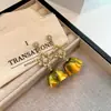 Brincos de Flor Originais para Mulheres, Brincos de Flor com Franja Exagerada Cravejados com Zircônia, Brincos Longos de Rosa Versáteis