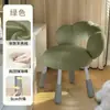 Taburete de tocador estilo crema, Silla de maquillaje giratoria, Silla de dormitorio de alta gama de lana de cordero para niñas, Silla de espino confitado, Silla de manicura