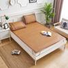 Tapete de Seda de Gelo Espesso Premium Dupla Face, Dobrável 1.5m para Uso Doméstico, Cama de Casal, Dormitório Estudantil 0.9m Tapete de Rattan
