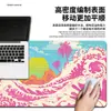 Alfombrilla de ratón con diseño de ola Ukiyo-e estilo japonés, tamaño grande, adecuada para escritorios de computadora, con el Monte Fuji, pad de teclado retro, para uso en oficina y juegos