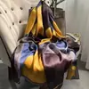 Bufanda Nueva de Seda Simulada, Bufanda Larga de Brocado, Moda Primavera y Otoño, Versátil Chal de Protección Solar de Verano, Turbante