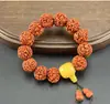 Xizang King Kong Bodhi Wen Pulseira de Contas Sementes de Bodhi Naturais 20mm Rosário de Contas de Buda Pulseira Estilo Nacional Barraca Atacado Masculino