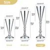 Arreglos florales para mesas de boda en Amazon, accesorios de decoración de bodas, portavelas tipo trofeo de metal, decoraciones de mesa para hotel