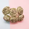 Ramo de Rosas con Borde Quemado Simulado Accesorios de Decoración DIY Cabezas de Flores Regalo de San Valentín Decoración a Juego Flores Artificiales