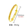 Nuevo Pulsera de Abalorios de la Suerte Chapada en Oro para Mujer, Pulsera Vintage Ajustable, Accesorio Versátil de Muñequera de Moda