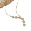 ¡Corazón Deslumbrante Nuevo Europeo y Americano Transfronterizo! Cadena de Corazón con Diamantes Degradados Exquisita Cadena para Clavícula Creativa de Corazón Abrible