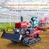 Cultivador rotativo tipo esteira rolante Pequena estufa multifuncional agrícola para pomares, valas e fertilização de terras cultivadas a diesel por microcultivador