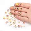 Acessórios para Joias DIY de Liga Coloridos Pingente com Gotejamento de Óleo 26 Letras Inglesas Pingente Decorativo para Pulseira Colar S129