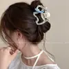 Nuevo Modelo 2025 Diseño Sencillo Pinza para el Cabello de Tiburón con Forma de Ola para la Parte Trasera de la Cabeza, Pinza Grande de Gama Alta para Mujeres