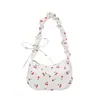 Bolsa Casual de Primavera 2026 para Mulheres, Bolsa de Ombro com Florzinha Fofa, Bolsa de Braço da Moda Estilo Coreano, Bolsa de Mão Texturizada Vintage