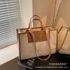 Bolsa de Lona Simples de Grande Capacidade para Mulheres 2026 Nova Tendência Versátil Bolsa de Ombro Transversal Bolsa de Mão Fashion Bolsa Tote