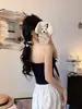 10174 # Estilo Nuevo de Verano Estilo Puro Deseo Top Tubo con Lazo Decorado de Metal Ajustado al Cuerpo Mono para Mujer con Copas