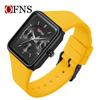 Relojes O'Fannie explosiones transfronterizas relojes de cuarzo para hombre y mujer multifuncionales de tres ojos y seis agujas deportivos impermeables reloj de cuarzo