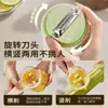 Pelador Giratorio de Acero Inoxidable Herramienta para Pelar Verduras y Frutas Pelador Anti-Salpicaduras con Compartimento de Almacenamiento Al Por Mayor