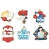 Nuevos Accesorios de Aleación de Esmalte Colorido para el Día del Padre el Día de la Madre Llavero DIY Accesorios para Joyería Colgante W578