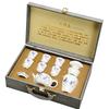 Tetera de Porcelana Blanca Jade Grasa de Cordero Juego de Té Kung Fu Juego Completo para Hacer Té en el Hogar Caja de Regalo Regalo de Negocios Elegante de Alta Gama