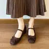 Estilo Novo Outono e Inverno Sapatos Mary Jane Invisíveis que Aumentam a Altura com Forro de Lã, Sapatos Femininos Versáteis Casuais, Sapatos Slip-On Preguiçosos com Solado Macio