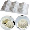 Molde de silicone para 6 peças de pãozinho cozido simulado, biscoito, bolo mousse, cabeça de cebola ciclone, sorvete, gelatina, feito à mão