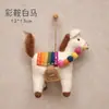 Pingente de Boneca Pônei 3D Fofo em Feltro de Lã Estilo Ins com Tira para Pendurar, Decoração de Bolsa, Acessório para Chaveiro