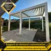 Pérgola de Aluminio con Lamas Motorizadas para Exterior con Luces LED