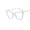 2022 Nuevo Marco de Gafas de Moda Transfronteriza Anti-luz Azul Ojo de Gato Personalizado Celebridad Cibernética Gafas Planas Marco de Gafas de Moda Europeo y Americano