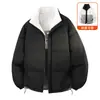 Jaqueta de Algodão Mais Vendida Masculina Inverno Novo Estilo Plus Veludo de Lã de Cordeiro Espessada Casal Gola Alta Casual Tendência Jaqueta de Algodão Casaco Roupas de Algodão