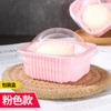 W7028 Snow Mei Niang Single Square West Point Gema de ovo Crisp Box Glutinous Rice Zi Banji Dim Sum Caixa de embalagem de plástico