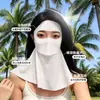 Mascarilla de Protección Solar Compatible con Agua Potable, Mascarilla de Protección UV de Rostro Completo para Mujeres, Parasol de Verano, Protección para el Cuello, Cubierta de Cuello Transpirable para Hombres