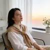 Chal tejido a rayas de primavera y otoño, Ropa exterior de camisa de alta gama, Chaleco elegante, Estilo coreano, Versátil para salir, Envoltorio de hombro moderno