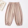 Calças casuais de verão para meninos e meninas, estilo ocidental, para bebês, personalidade infantil, estilo coreano moderno, celebrante da internet, pantalonas de perna de cor sólida da moda