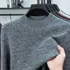Suéter Pulóver de Invierno para Hombre 2026 Cuello Redondo Tejido Grueso de 7 Puntos con Hilo Fantasía con Lana, Camiseta Base de Punto Cálido