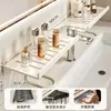 Estante vertical de acero inoxidable para almacenamiento de grifos, escurridor para lavabo de baño, estante de almacenamiento para lavabo de baño