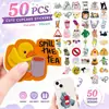 Nuevo set transfronterizo de 50 piezas de pegatinas divertidas, humorísticas y creativas para decorar botellas de agua, equipaje, tabletas y teléfonos, impermeables