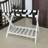 Estante de Almacenamiento Plegable de Doble Capa Estante para Maletas de Habitación de Hotel Soporte Portátil Zapatero de Entrada Estante Elevador de Maletas