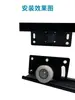 Riel para Puerta Corredera de Armario Rieles Superiores e Inferiores Puerta de Madera Doble Riel Guía Gabinete Estantería Gabinete Riel Deslizante No Requiere Ranurado