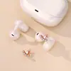 Novo Clipe de Fone de Ouvido Bluetooth Brilhante Versátil Personalizado de Zircônia Natural Curvo para Uso Duplo Feminino Acessório DIY