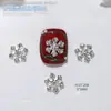 Atacado Outono e Inverno Decorações de Nail Art de Floco de Neve Liga Metálica Strass Dourado e Prata Decorações de Unha Usáveis Pequenos Ornamentos de Unha