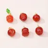 Acessórios Pingente de Ágata Vermelha Natural Pêssego Caqui Joias de Frutas Pequenas Contas Soltas Material DIY Acessórios para Pulseira Atacado