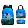 Mochila Escolar 3D Transfronteriza Nuevo Producto astro Bot Universo Robot Mochila Bolsa Escolar Bolsa de Almuerzo para Niños Estuche para Lápices Set de Tres Piezas