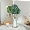 Decoração Criativa de Arranjo de Flores DIY para Sala de Estar com Folha de Tartaruga, Folhas Artificiais de Tartaruga Estilo Ins Nórdico, Folhas de Plantas Verdes para Interiores para Cafés