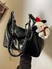Bolso de gran capacidad para mujer 2023 nuevo otoño un solo hombro bandolera axilar bolso simple textura viajero cubo tote bag
