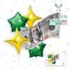 Mecrla Nueva Versión Transfronteriza Dólar Globos de Papel de Aluminio Látex Set Decoración de Fiesta Accesorios para Fotos