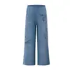 Pantalones de Chándal Estilo Perezoso Retro Americano Oso Mágico Pantalones de Punto Rectos Sueltos Pantalones Casuales de Pierna Ancha BF