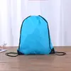 Mochila com Cordão de Poliéster para Eventos ao Ar Livre, com Bolso de Cordão, para Homens e Mulheres, Mochila Esportiva Impermeável com Logo Personalizado