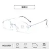 Gafas Retro sin Marco con Filtro de Luz Azul, Varillas de Metal de Alta Gama con Diseño sin Tornillos, Protección Ocular Anti-Luz Azul al por Mayor